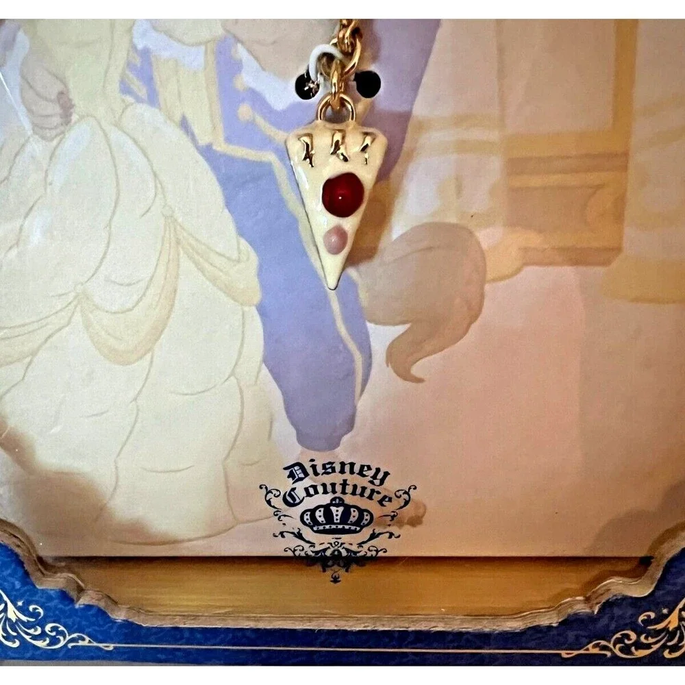 Disney Couture Beauty and Beast Charm Collection Necklace New in Box Limited Ed